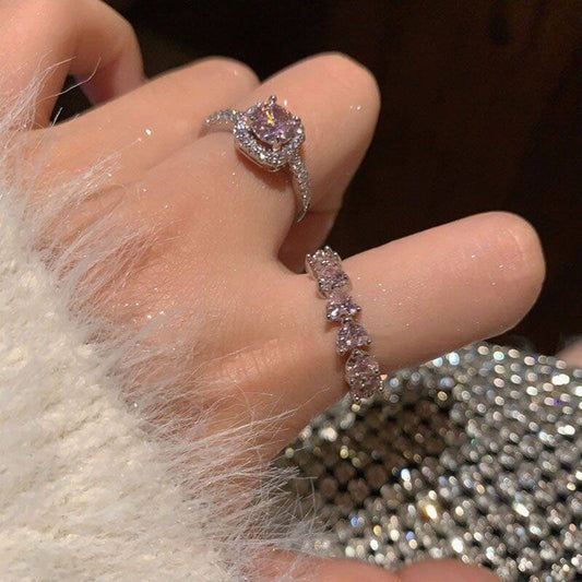 Pink Diamond Ring Set