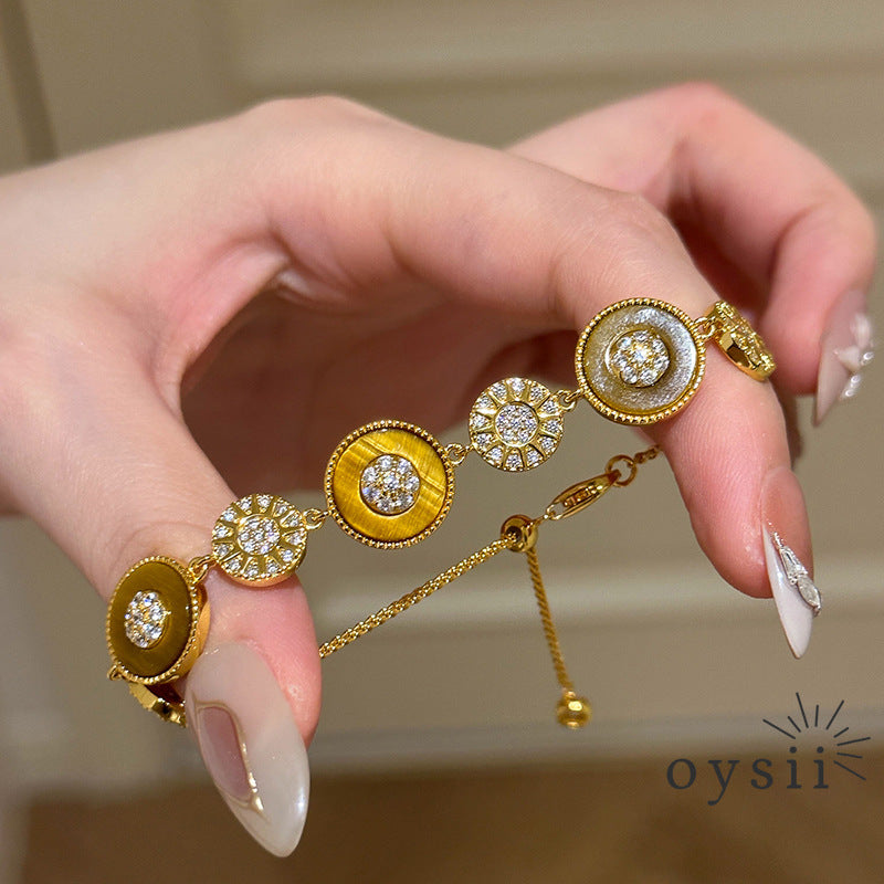 Solar Voyage – Tiger Eye Compass Bracelet