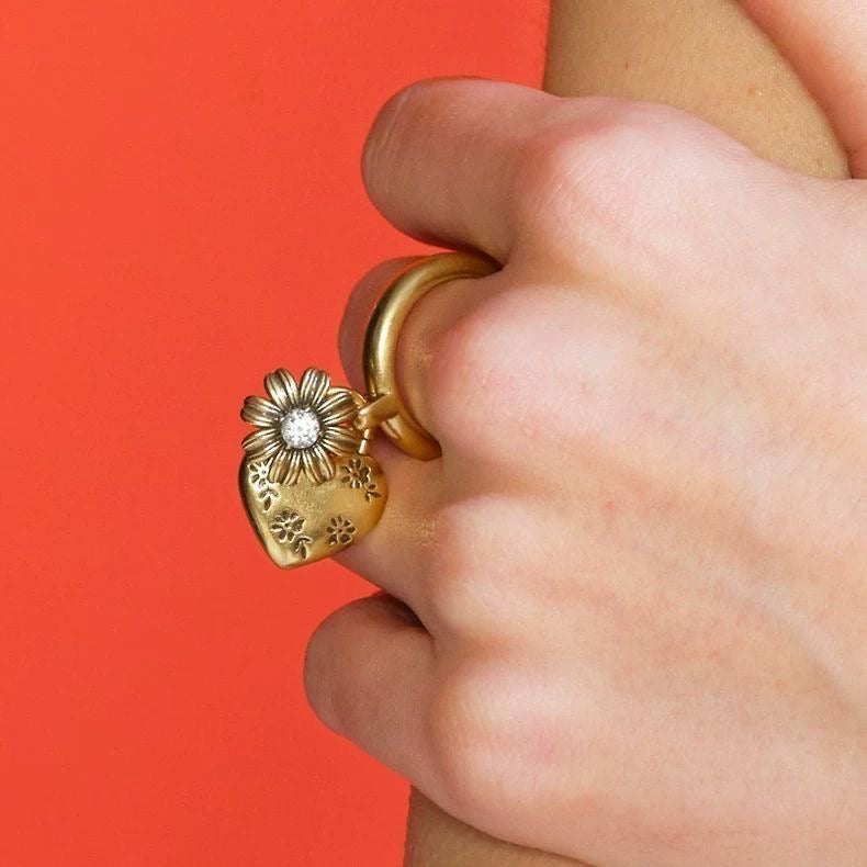 Floral Heart Ring