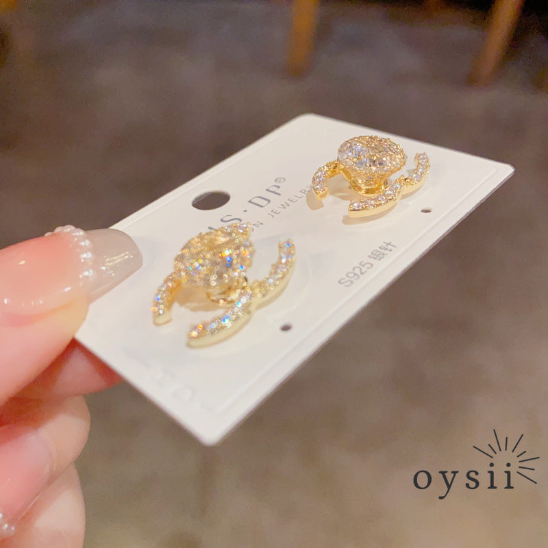 Petite Grace — Classic Pavé Stud Earrings