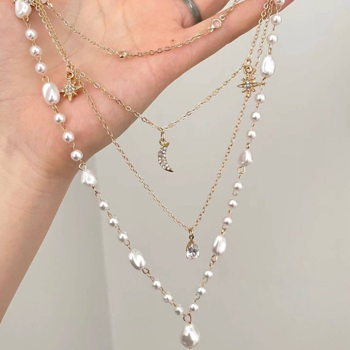 Layered Pearl Necklace