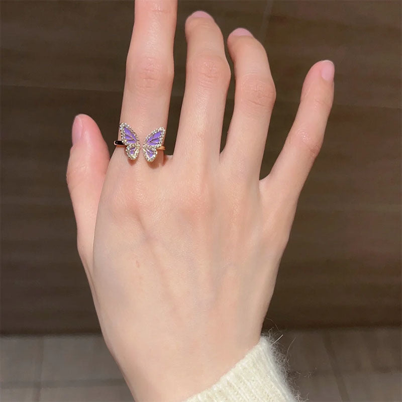 Butterfly Aesthetic Ring Set