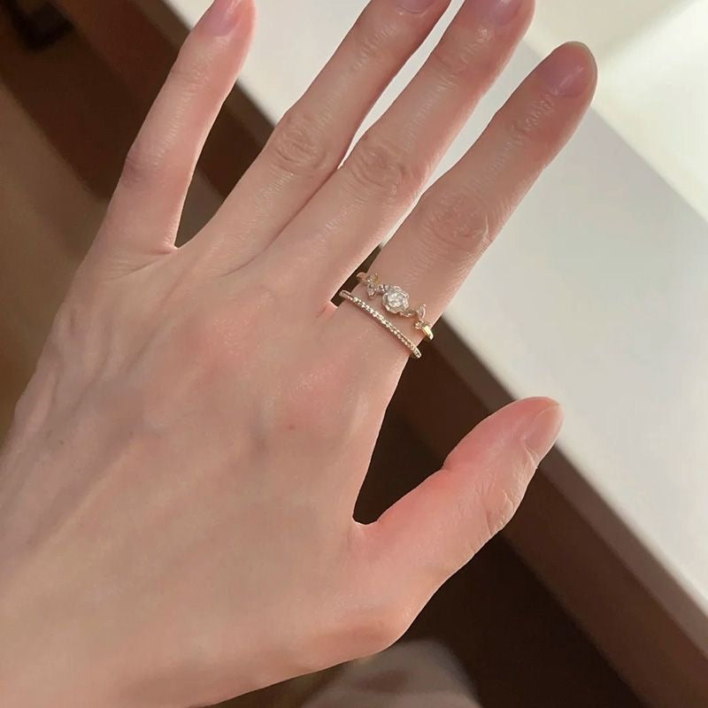 Summer Floral Ring Set of 5
