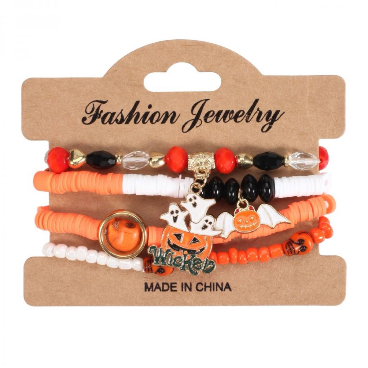 Halloween Pumpkin Layered Bracelet
