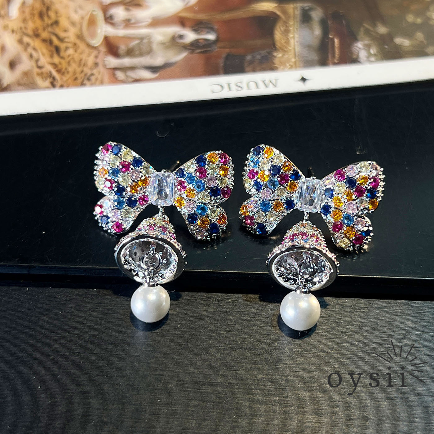 Snowy Ballet — Christmas Zircon Drop Earrings