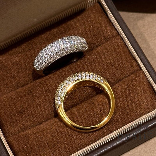 Golden Muse – Vintage Pave Half Band Ring