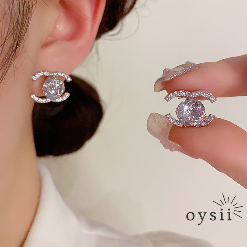 Petite Grace — Classic Pavé Stud Earrings