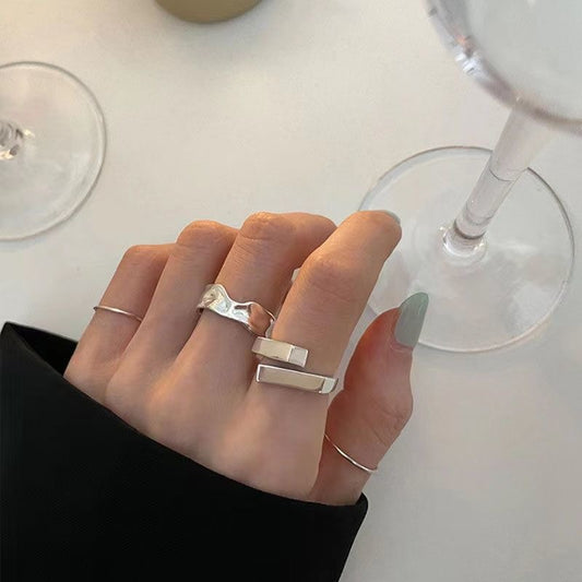 Irregular Square Band Ring