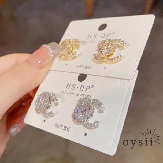 Petite Grace — Classic Pavé Stud Earrings