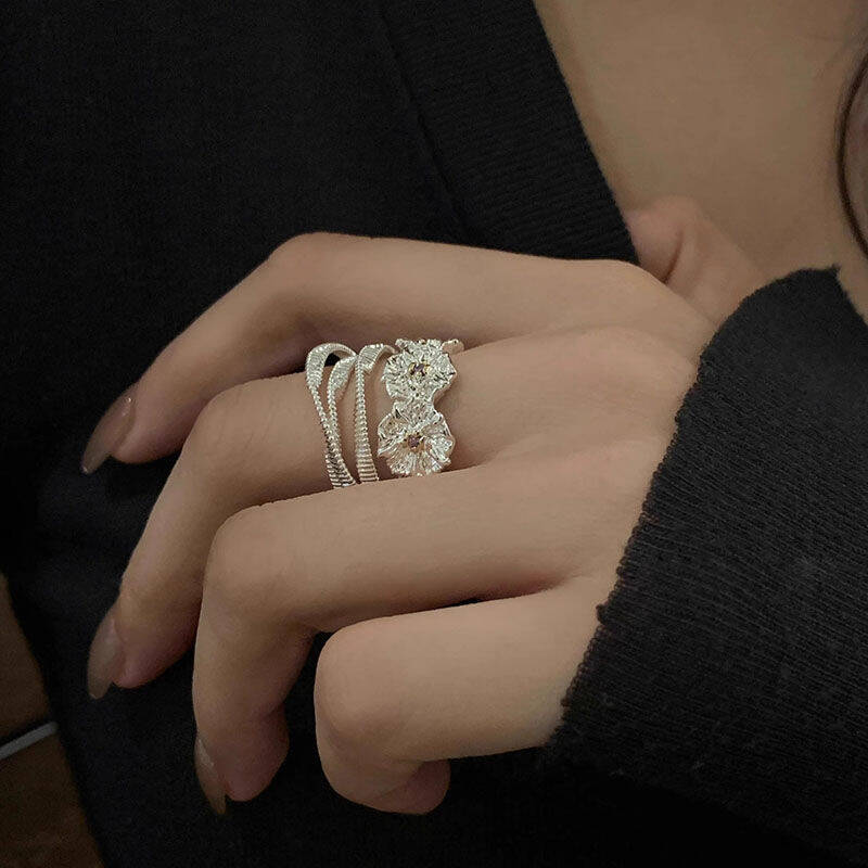 Multi-Layer Floral Wrap Ring