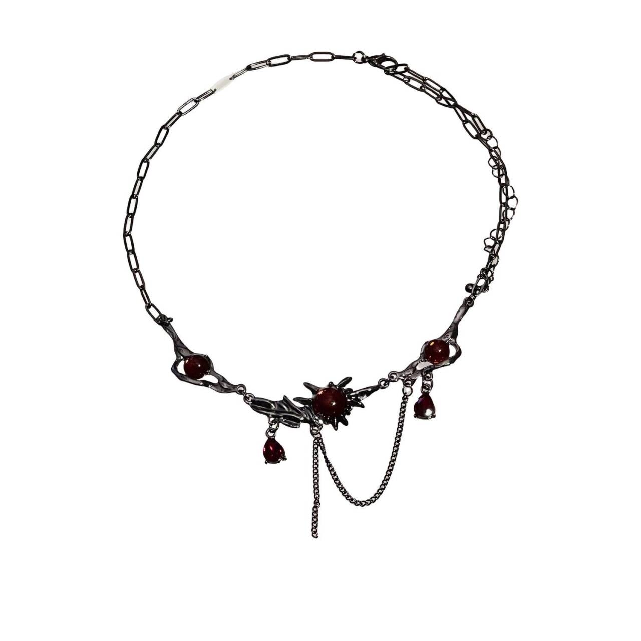 Irregular Dark Zircon Necklace