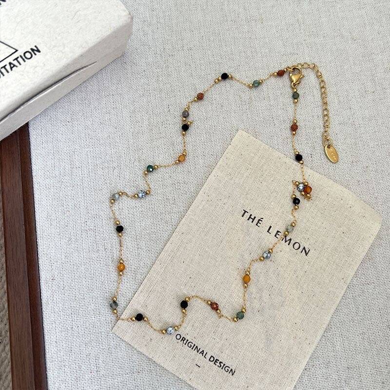 Colorful Natural Stone Necklace