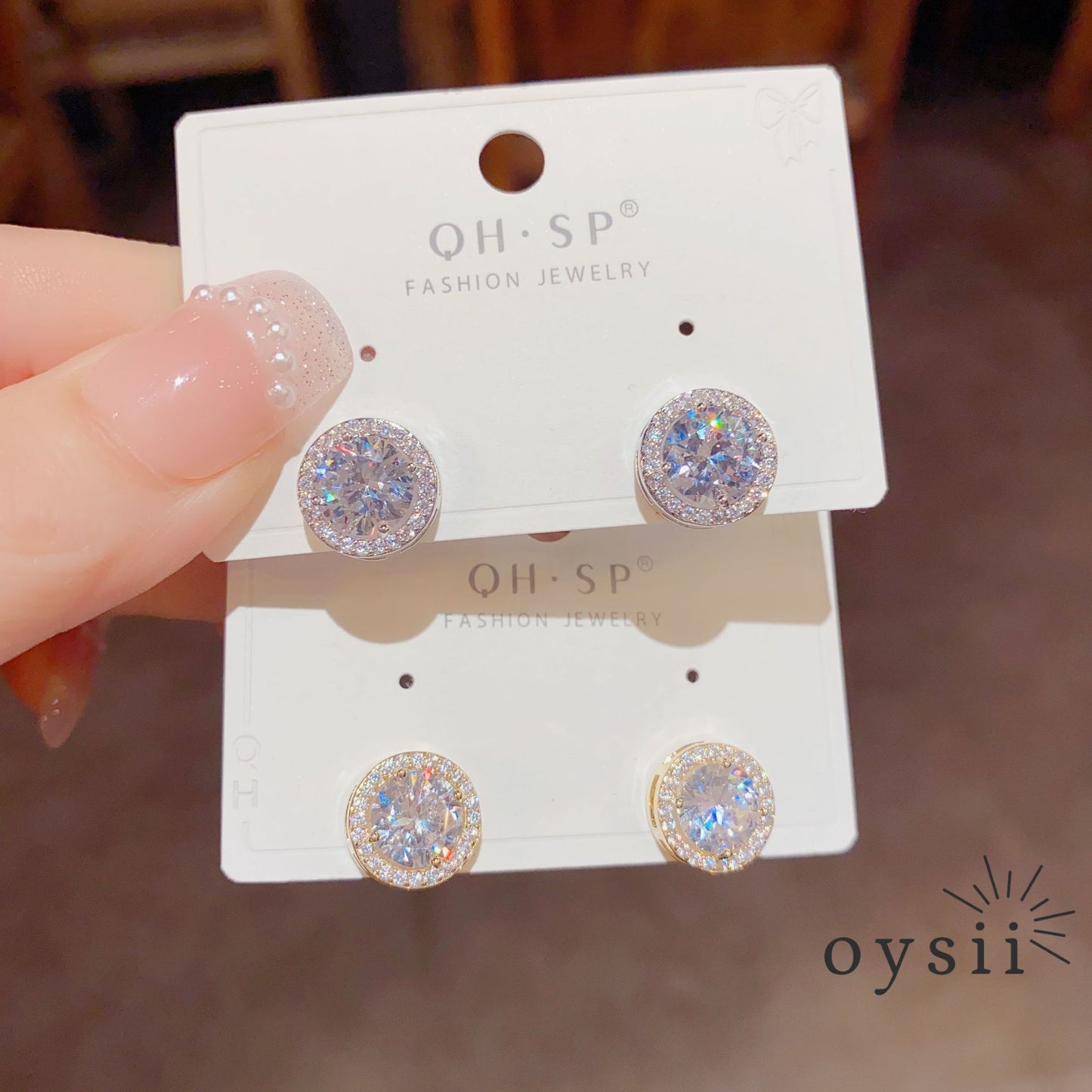 Luna Dot — Micro Pavé Zircon Stud Earrings