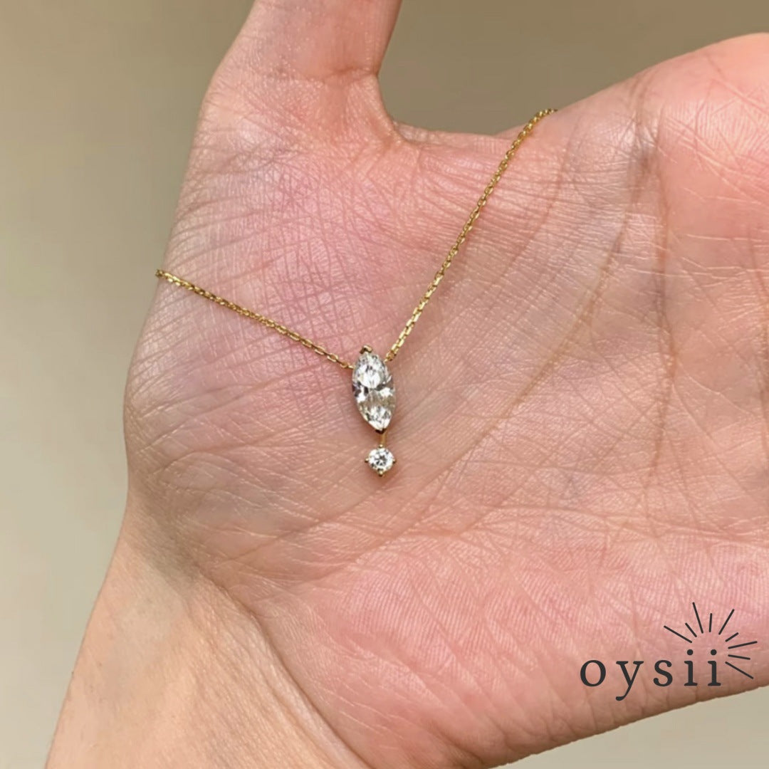 Tear of Elegance — Marquise Zircon Necklace
