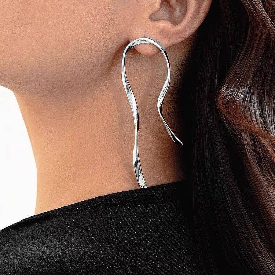 Wave Asymmetric Stud Earrings
