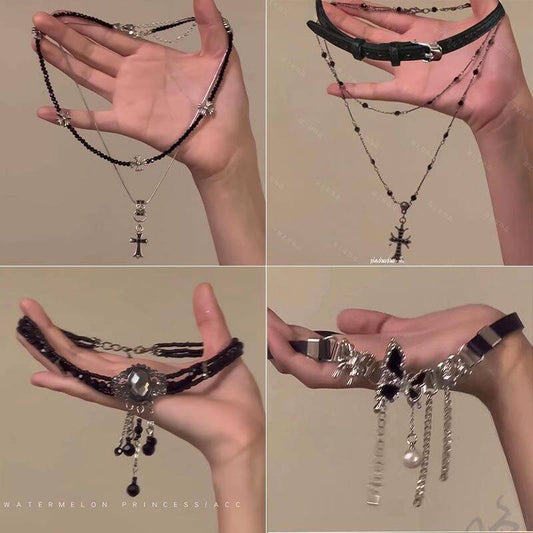 Dark Cross Necklace