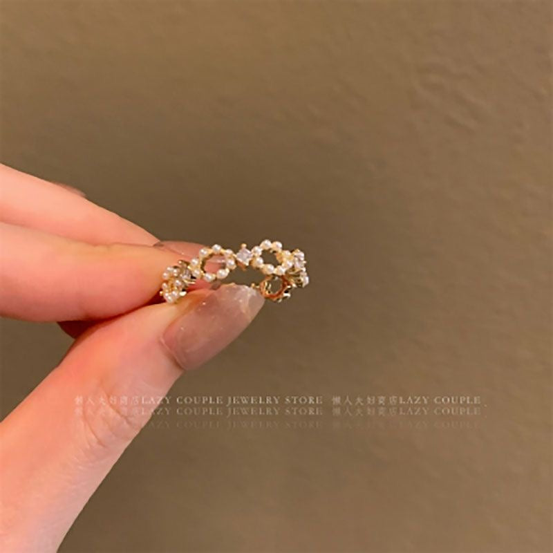 Crystal Heart Ring Set