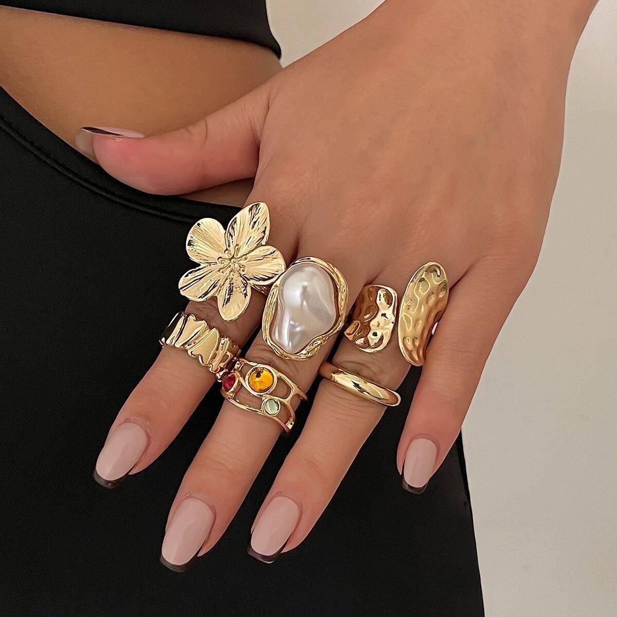 Artistic Open Ring Set