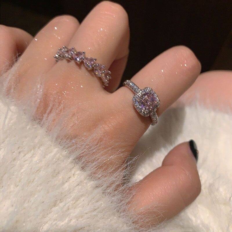 Pink Diamond Ring Set