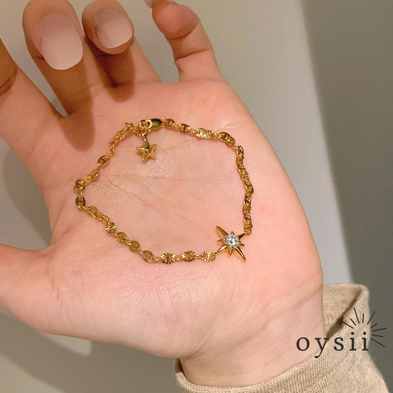 Octant Charm — French Vintage Eight-Point Star Bracelet