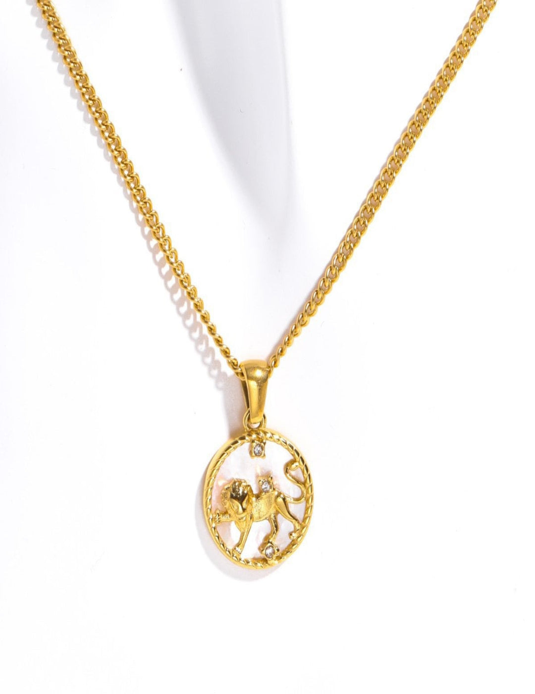 Leo star sign pendant showcasing a bold constellation design, personalized necklace charm for Leos.