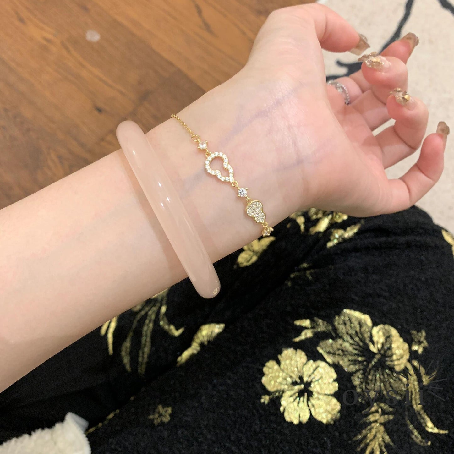 Golden Wish – S925 Silver Gourd Zircon Bracelet