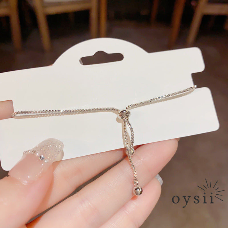 Twilight Clover — Rotating Zircon Adjustable Bracelet