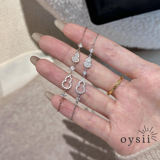 Golden Wish – S925 Silver Gourd Zircon Bracelet