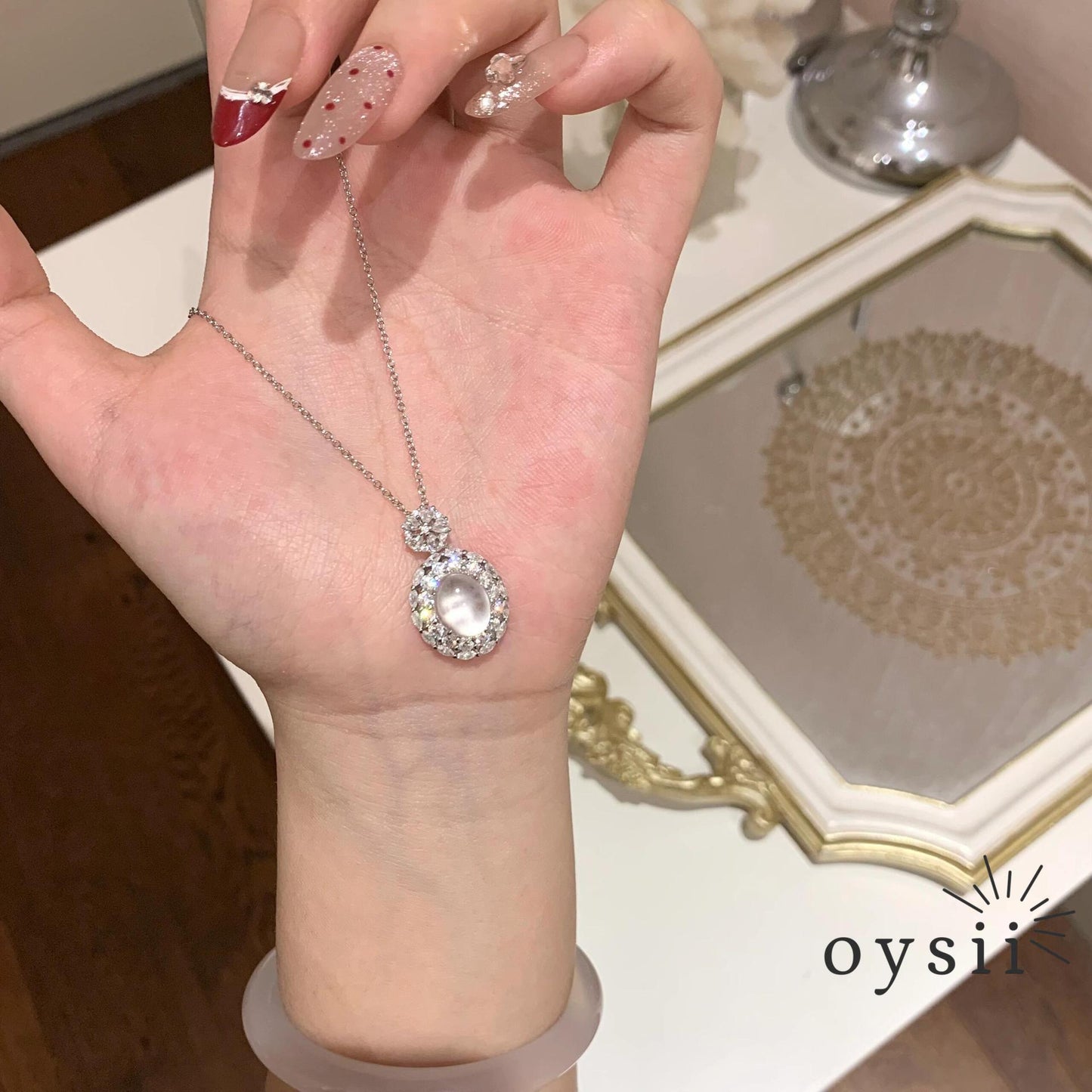 Serene Pebble — Natural Agate Pigeon Egg Pendant Necklace