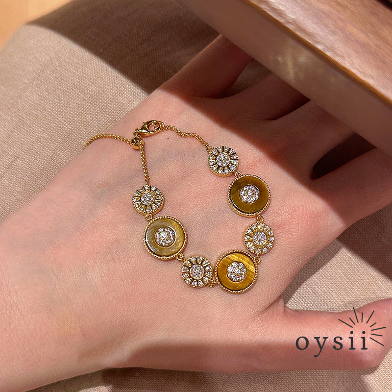 Solar Voyage – Tiger Eye Compass Bracelet