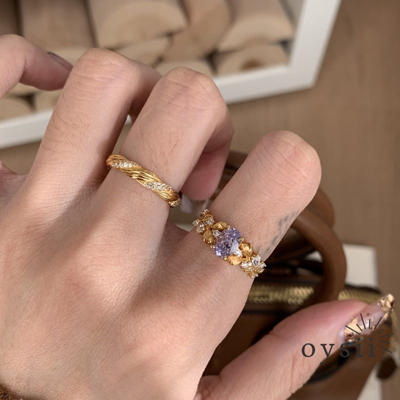 Twist Elegance — Vintage Braided Diamond Ring