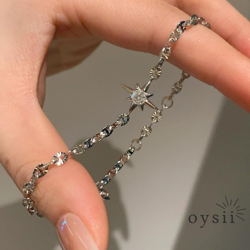 Octant Charm — French Vintage Eight-Point Star Bracelet