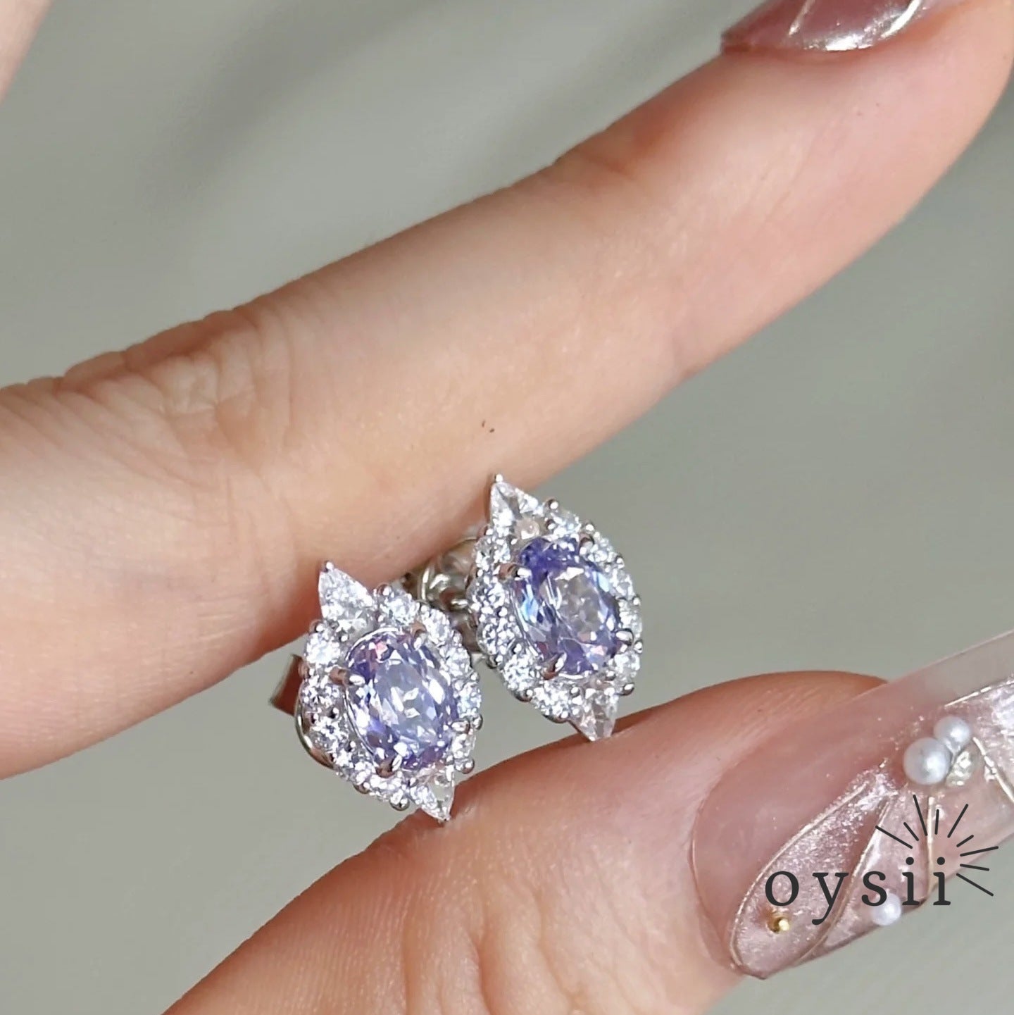 Lavender Glimmer – Adjustable Zircon Ring