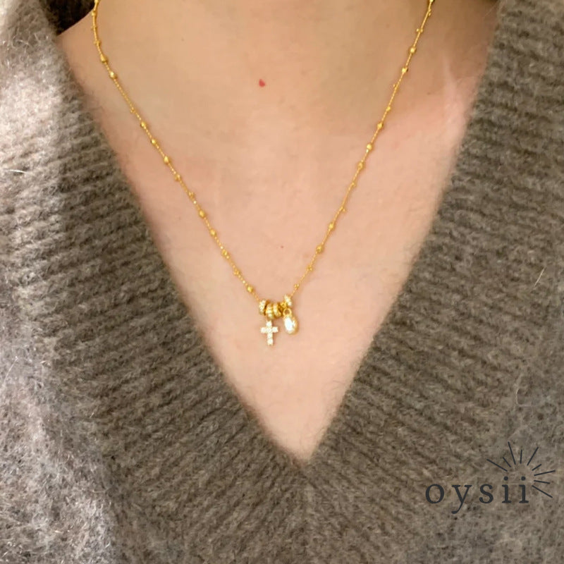 Eternal Faith — Cross Lock Pendant Necklace