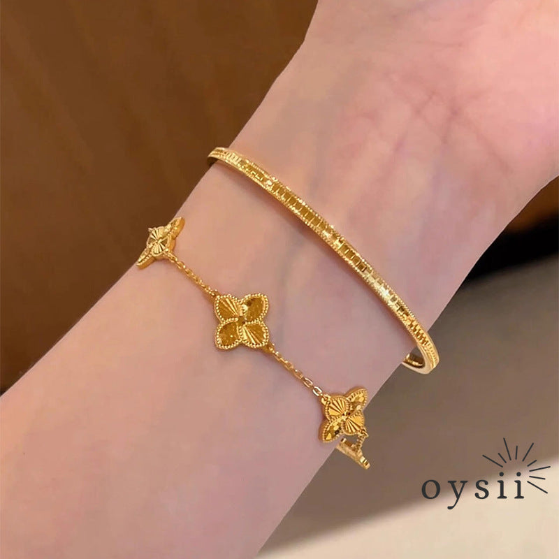 Frozen Prism – Laser Crystal Bangle