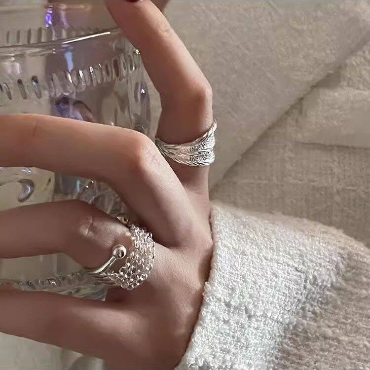 Textured Wrinkle Open Ring