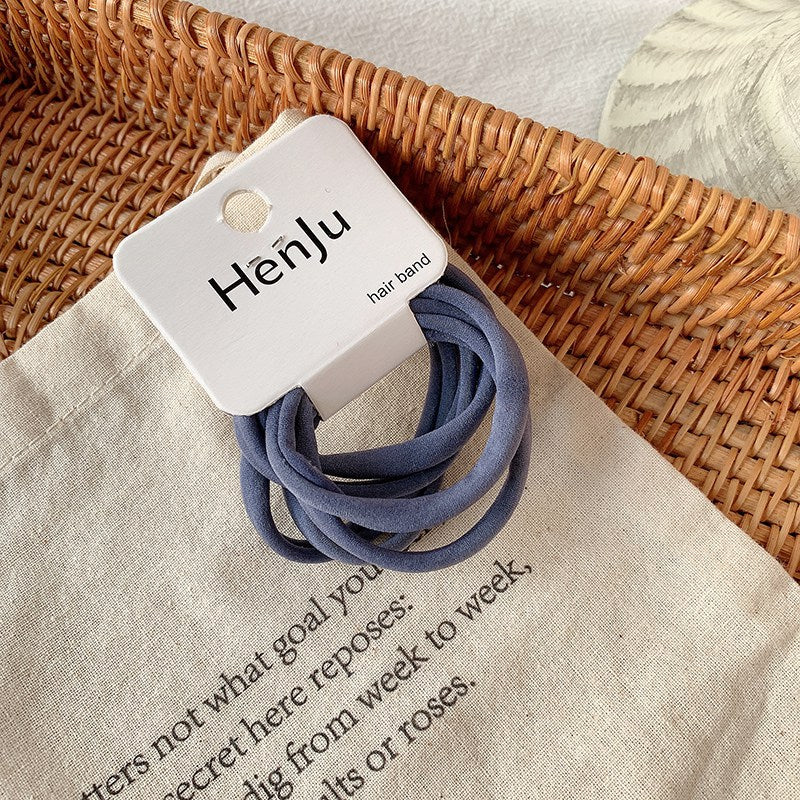 Set of 6 Soft Hair Elastics