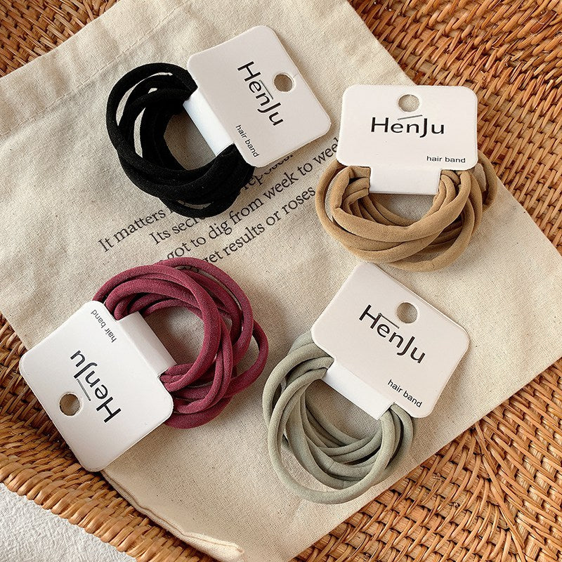 Set of 6 Soft Hair Elastics