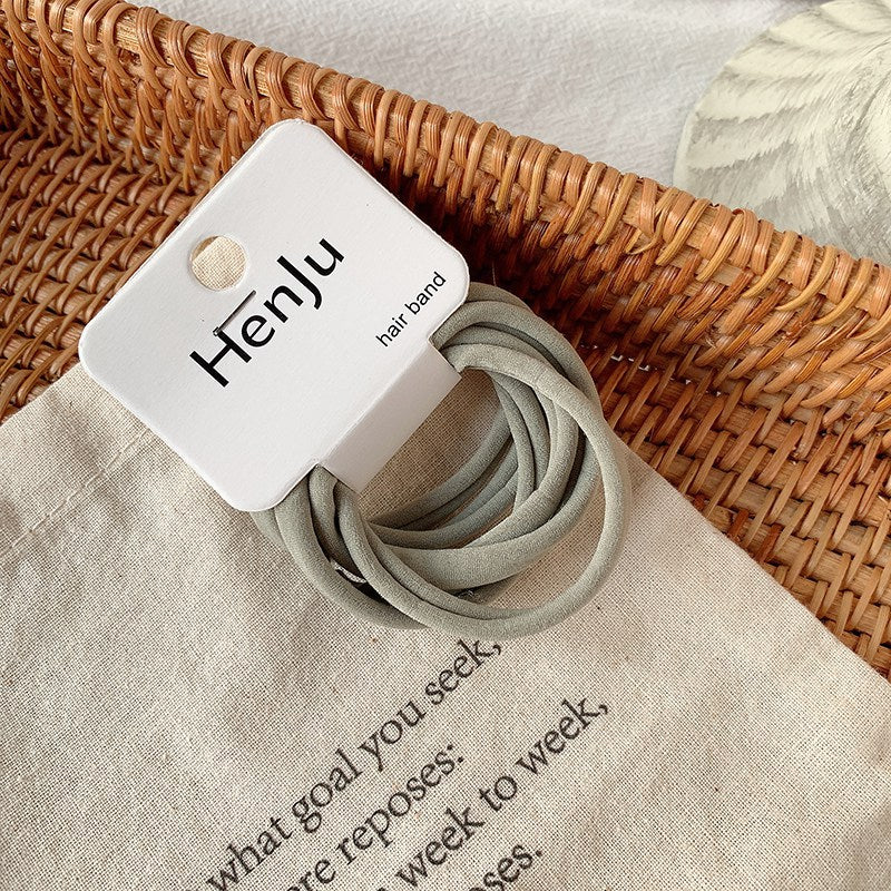 Set of 6 Soft Hair Elastics