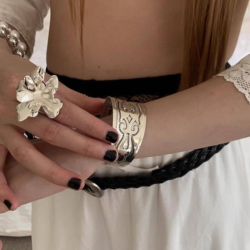 Floral Statement Open Ring