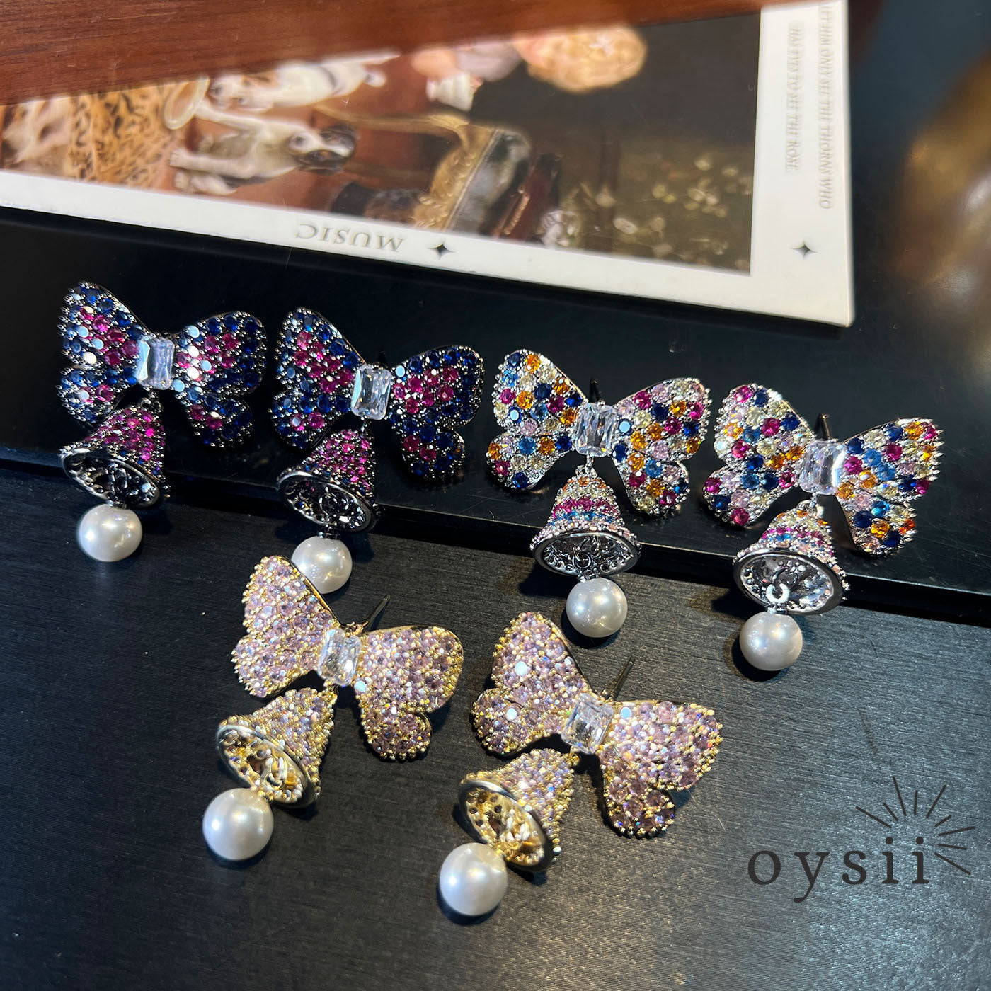 Snowy Ballet — Christmas Zircon Drop Earrings