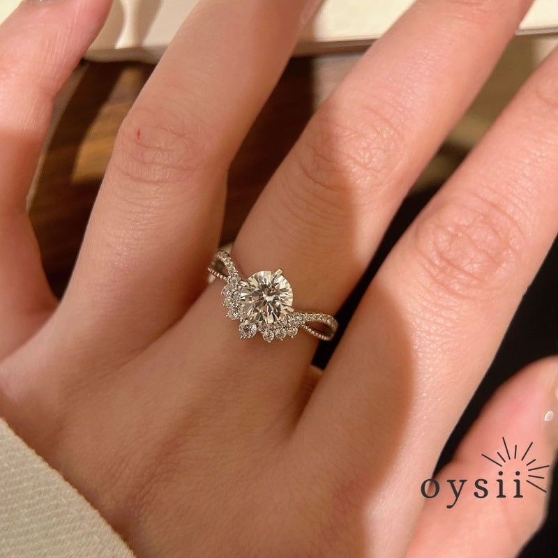 Regal Gleam – Crown Diamond Ring