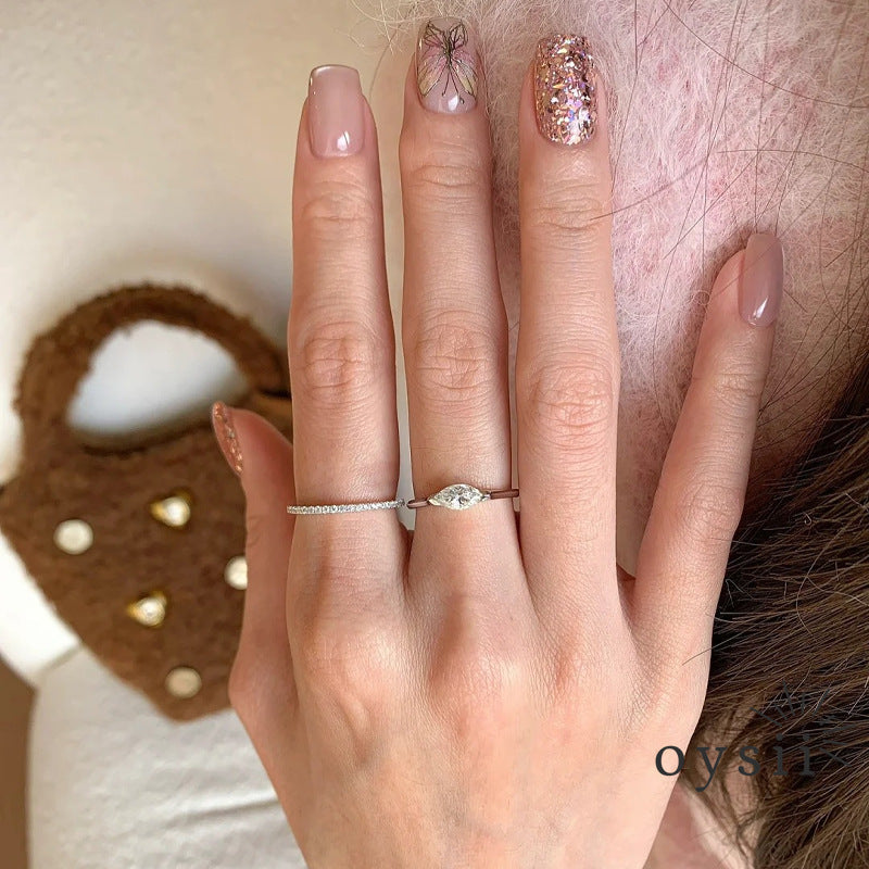 Angel’s Gaze — S925 Silver Marquise Zircon Ring