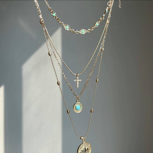Vintage Hollow Layered Necklace