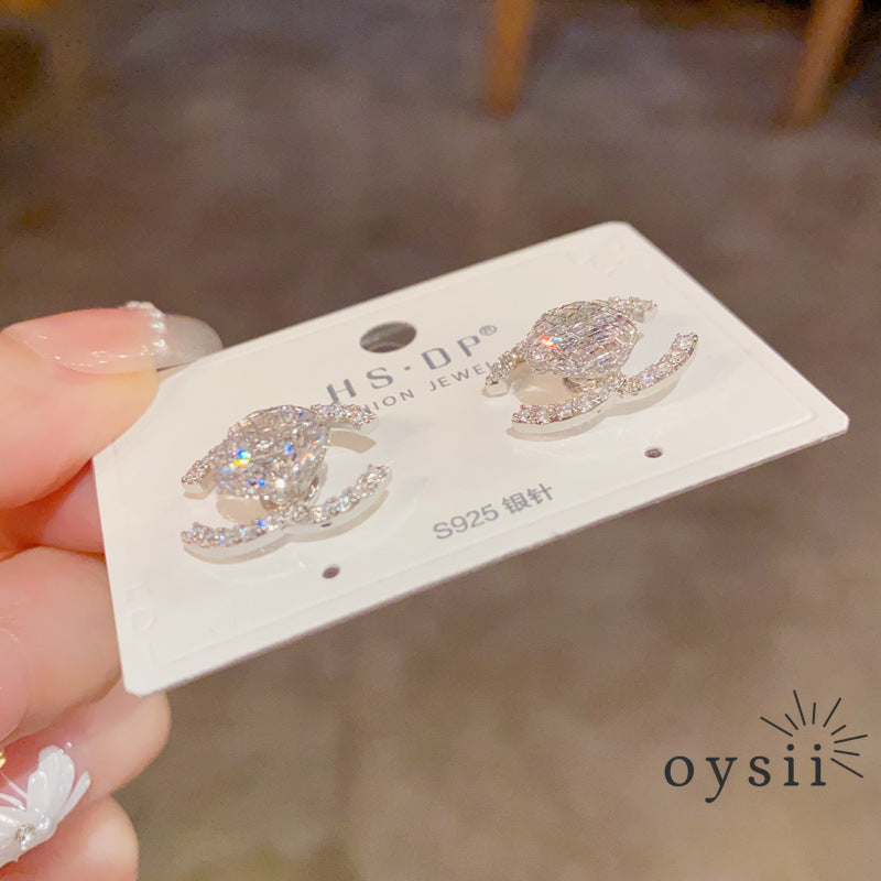 Petite Grace — Classic Pavé Stud Earrings