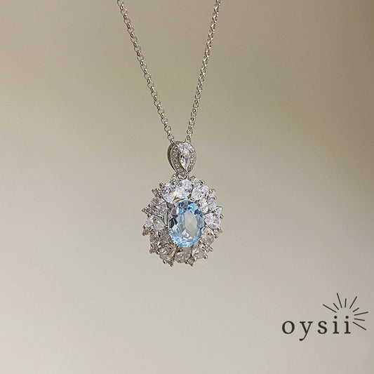 Sky Jewel — S925 Silver Blue Topaz Necklace