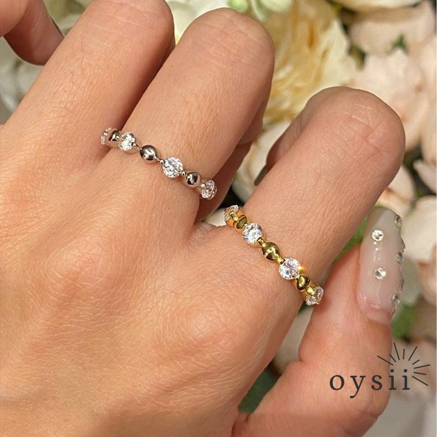 Lumi Orb – French Minimalist Zircon Bead Ring