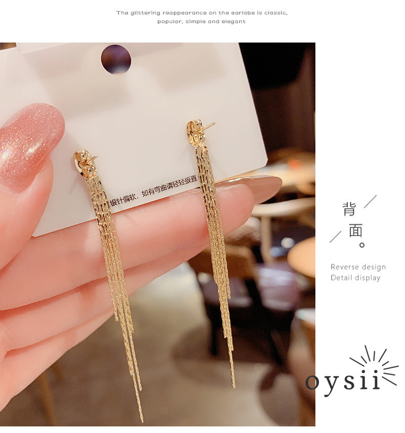 Butterfly Drift — Convertible Zircon Tassel Earrings