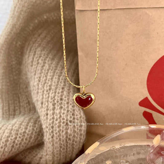 Red Heart Pendant Necklace