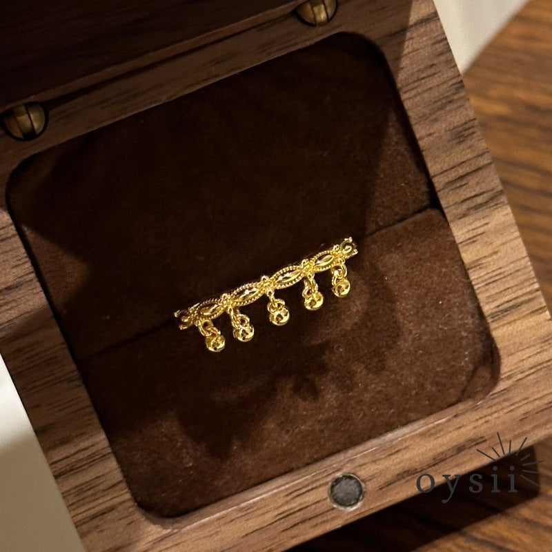 Luminous Charm – Tassel Bead Ring